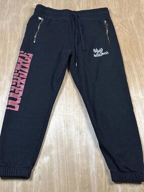 Shoe Palace Snoop Fog Doggystyle Mens Black Zipper Pockets Sweatpants Size M